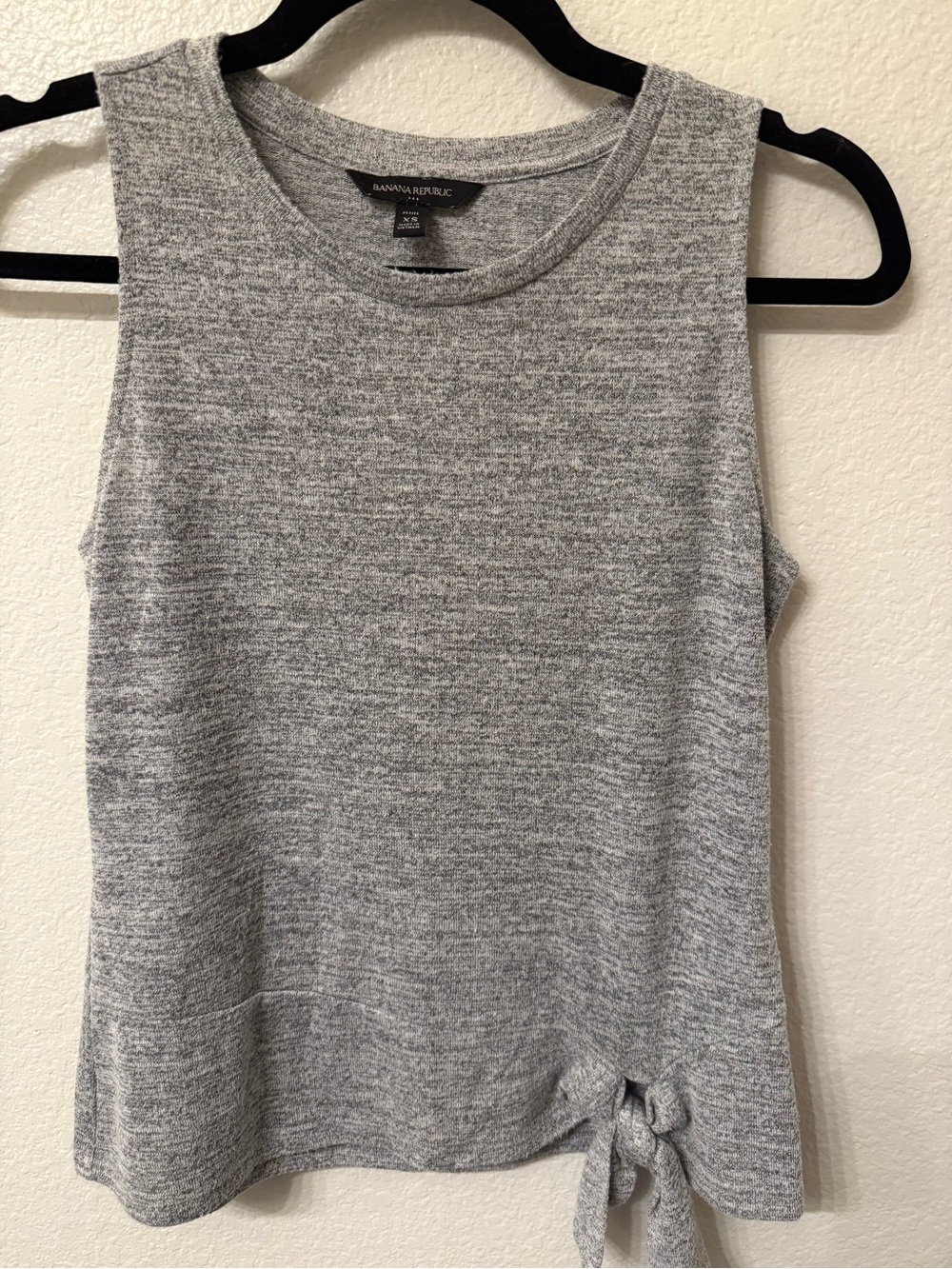 Banana Republic Heather Gray Sleeveless Tank with Side Tie